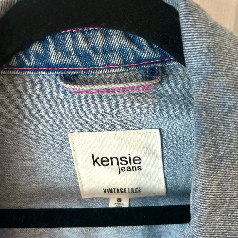 Kensie Blue Jean Jacket Relaxed Fit - Picture 3 of 3